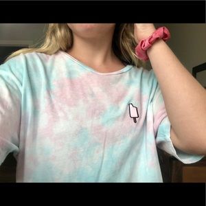 Hand Cropped Pacsun Cotton Candy Tie Die T-Shirt